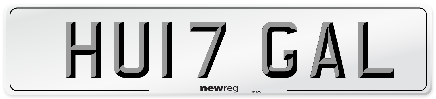 HU17 GAL Number Plate from New Reg